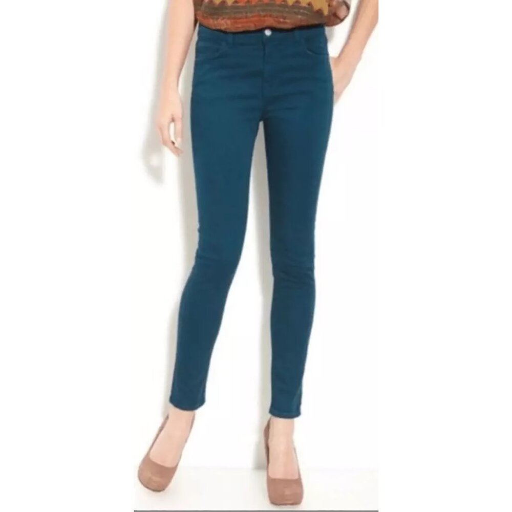 J Brand 811 Skinny Leg Jeans Pants Riviera Blue Teal Luxe Twill Cotton 27